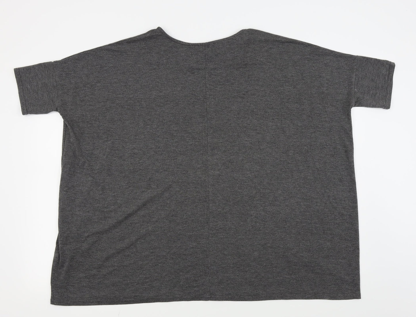 Womens UK Size 16 New Look Grey Basic T-Shirt