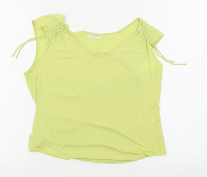 Womens UK Size 14 m&s Green Basic Tank