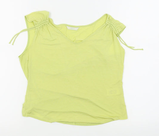 m&s Womens Green   Basic Tank Size 14