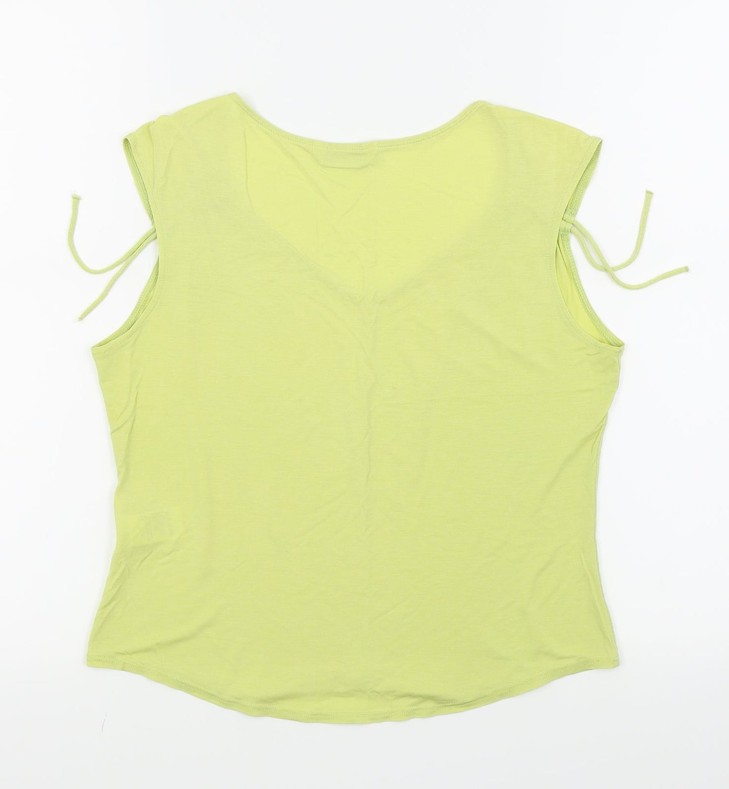 Womens UK Size 14 m&s Green Basic Tank