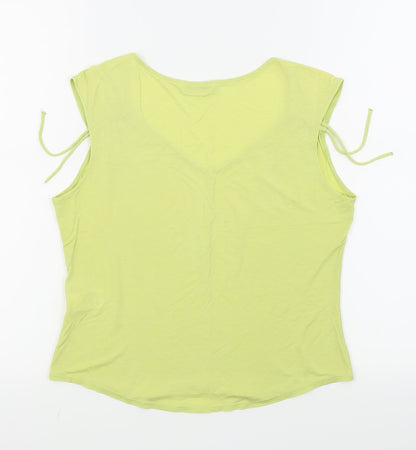 Womens UK Size 14 m&s Green Basic Tank