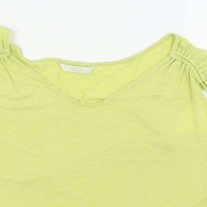Womens UK Size 14 m&s Green Basic Tank