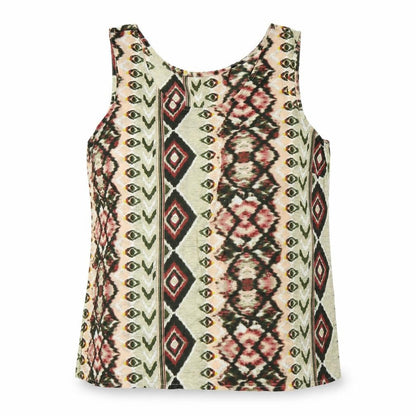 Vero Moda Womens Multicoloured Geometric  Basic Tank Size S