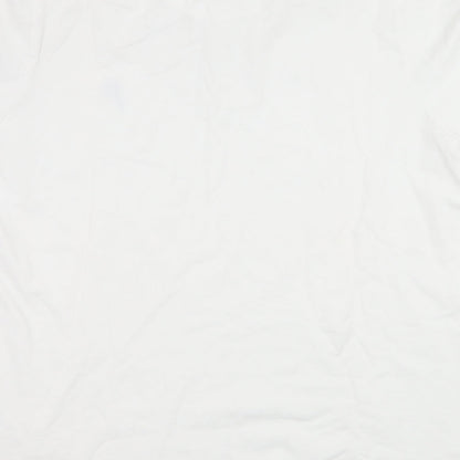 Easy Mens White  Jersey  Polo Size L