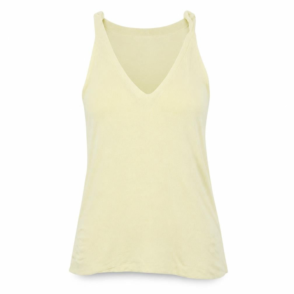 Womens UK Size L Episode Yellow Basic Tank
