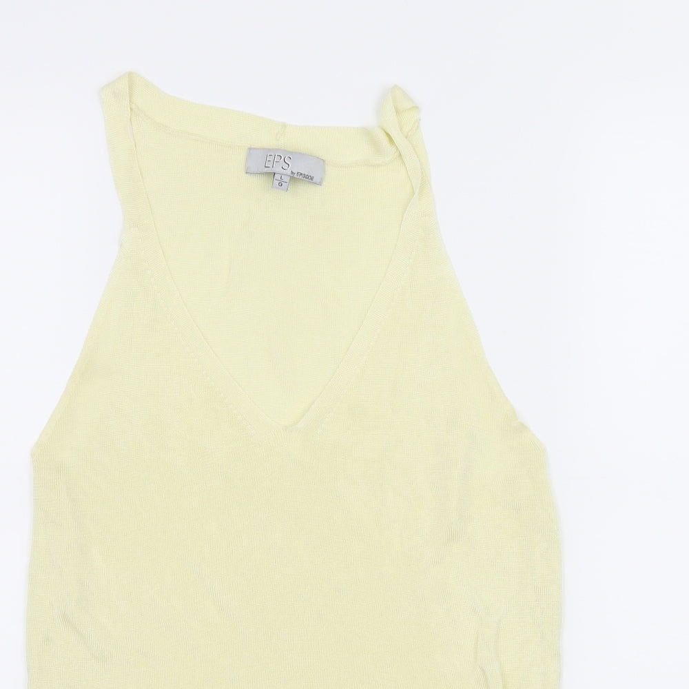 Womens UK Size L Episode Yellow Basic Tank