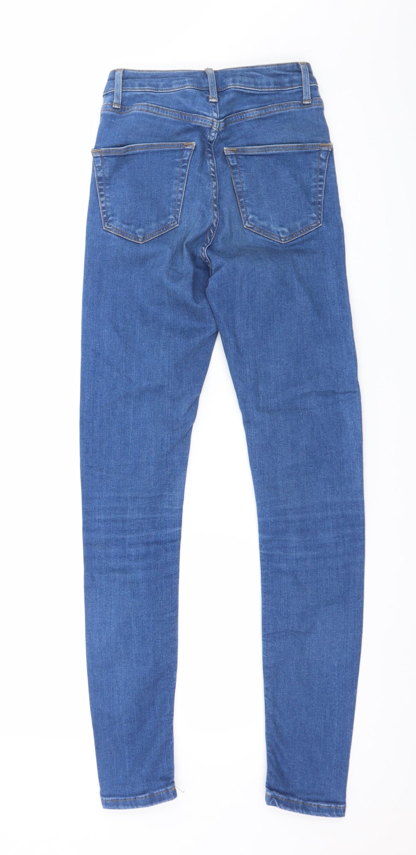 Topshop Womens Blue  Denim Skinny Jeans Size 25 in L30 in