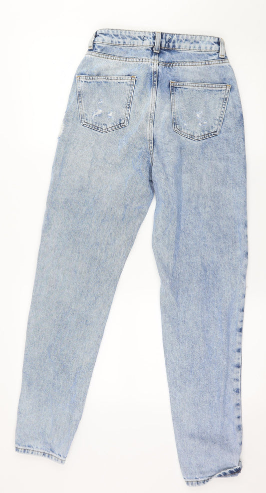 Denim & Co. Womens Blue  Denim Mom Jeans Size 4 L28 in