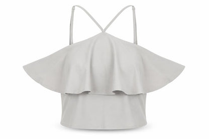 Womens UK Size 4 Missguided Grey Basic Blouse