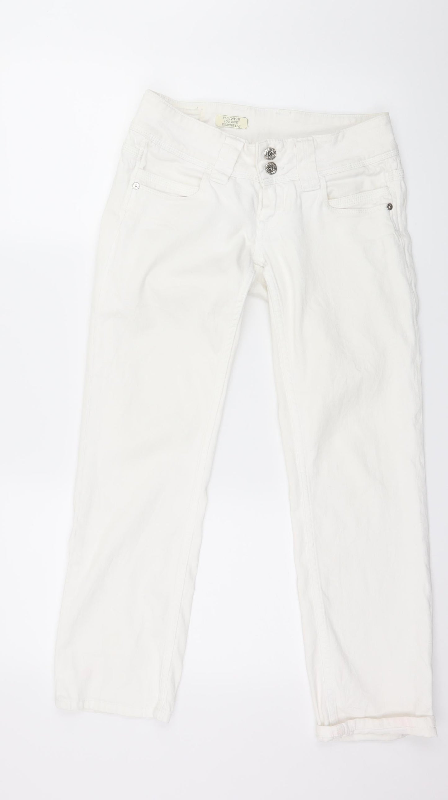 Pepe Jeans Womens White  Denim Straight Jeans Size 26 in L26 in