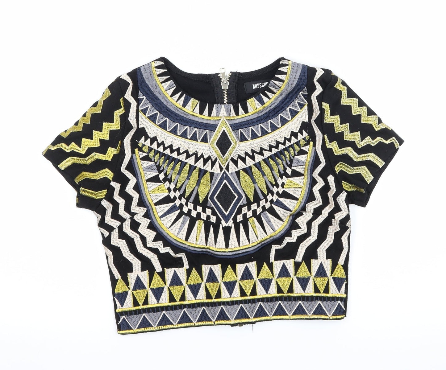 Womens UK Size 8 Missguided Black Basic T-Shirt