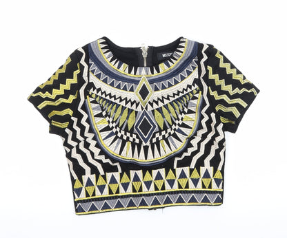 Womens UK Size 8 Missguided Black Basic T-Shirt