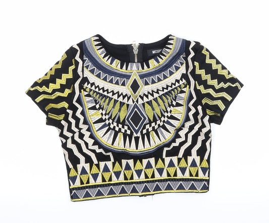 Womens UK Size 8 Missguided Black Basic T-Shirt
