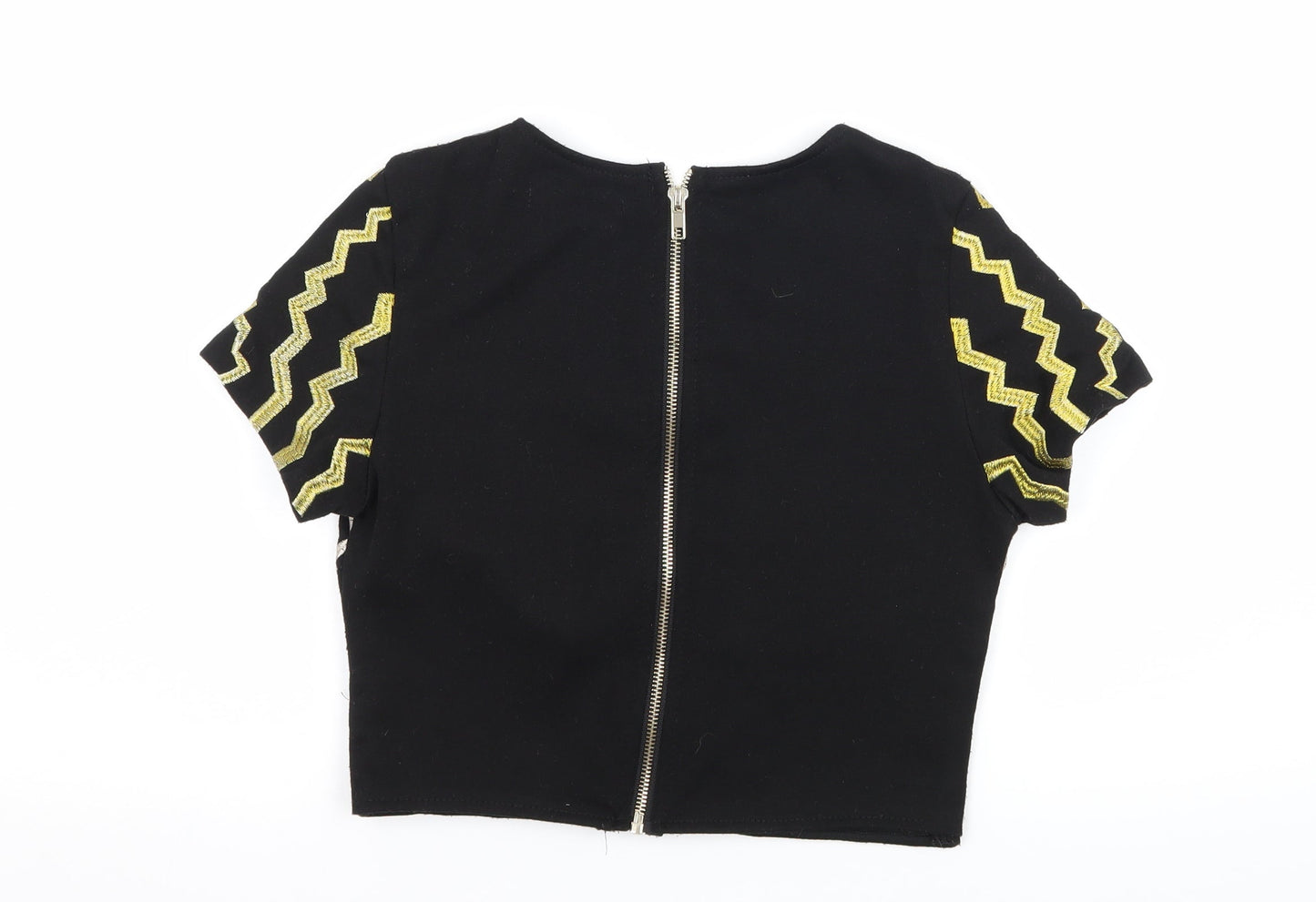 Womens UK Size 8 Missguided Black Basic T-Shirt