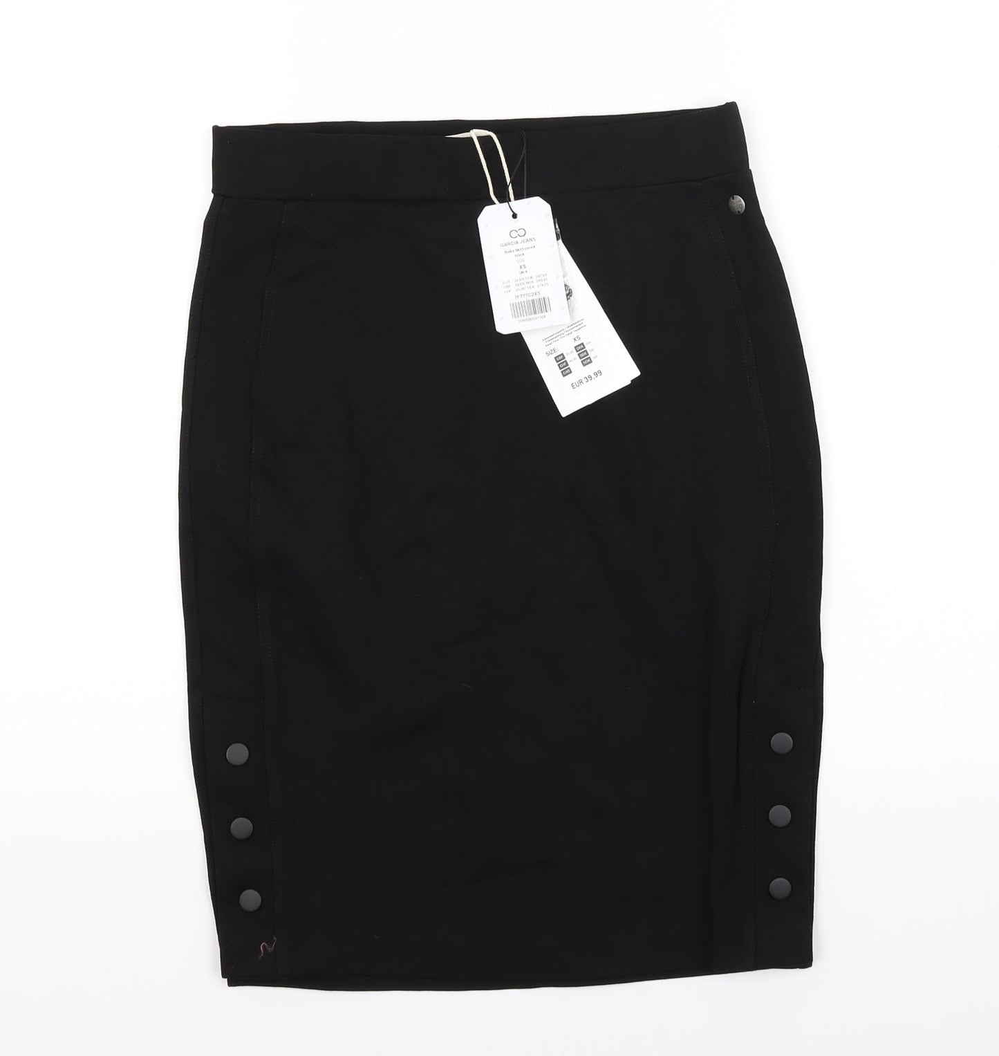 Garcia Womens Black  Denim A-Line Skirt Size XS