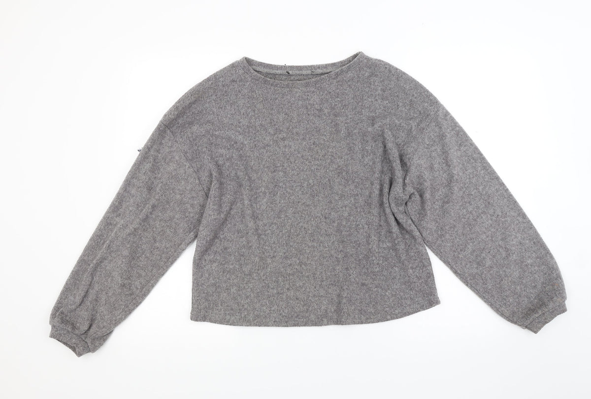 New Look Womens Grey  Knit Pullover Jumper Size M