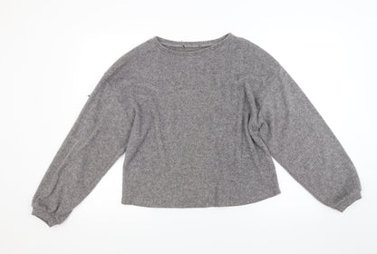 New Look Womens Grey  Knit Pullover Jumper Size M