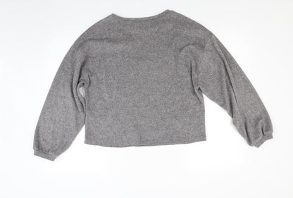 New Look Womens Grey  Knit Pullover Jumper Size M
