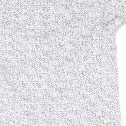 Mens UK Size XL Ceader wood state White  Button-Up Short Sleeve Casual Shirt