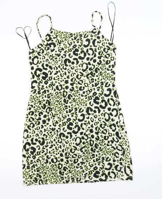 Primark Womens Yellow Animal Print  Tunic Tank Size 12