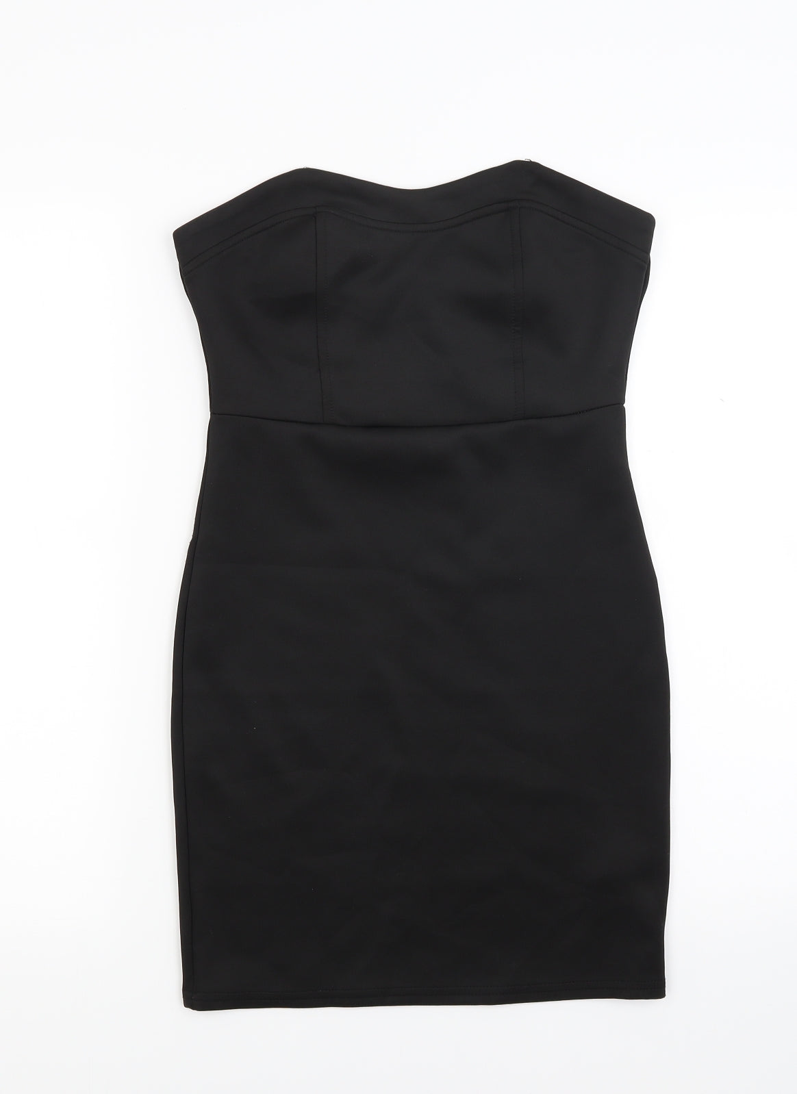 Womens UK Size 10 New Look Black Tunic T-Shirt