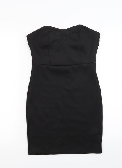 Womens UK Size 10 New Look Black Tunic T-Shirt