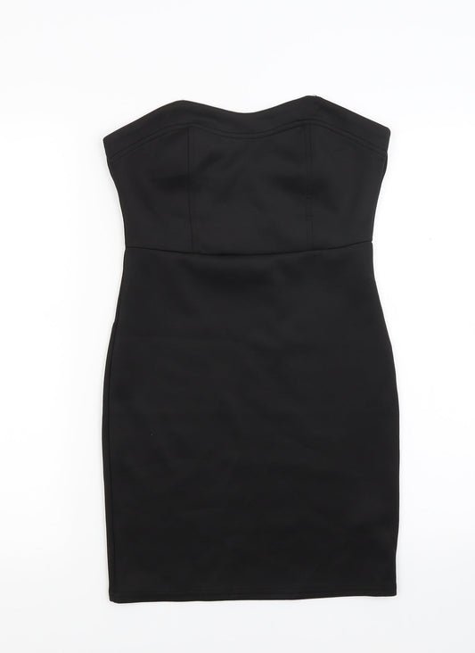 Womens UK Size 10 New Look Black Tunic T-Shirt