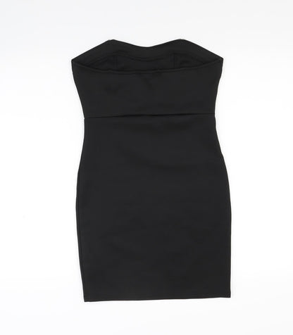 Womens UK Size 10 New Look Black Tunic T-Shirt