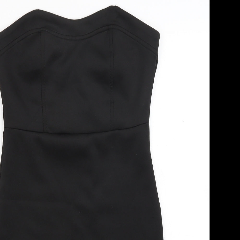 Womens UK Size 10 New Look Black Tunic T-Shirt