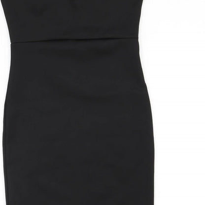 Womens UK Size 10 New Look Black Tunic T-Shirt