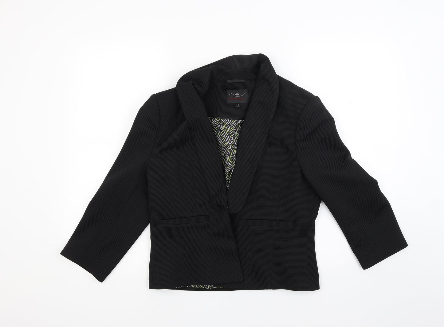 New Look Womens Black   Jacket Coat Size 14