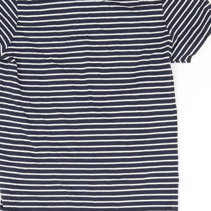 Nut meg Girls Blue Striped  Basic T-Shirt Size 7-8 Years