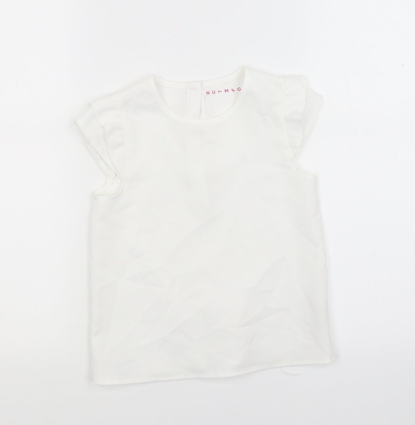 Nutmeg Girls White   Basic Blouse Size 7-8 Years