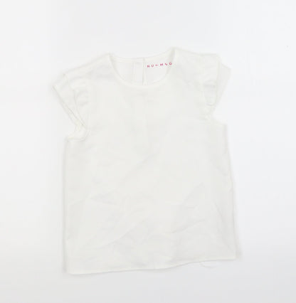 Nutmeg Girls White   Basic Blouse Size 7-8 Years