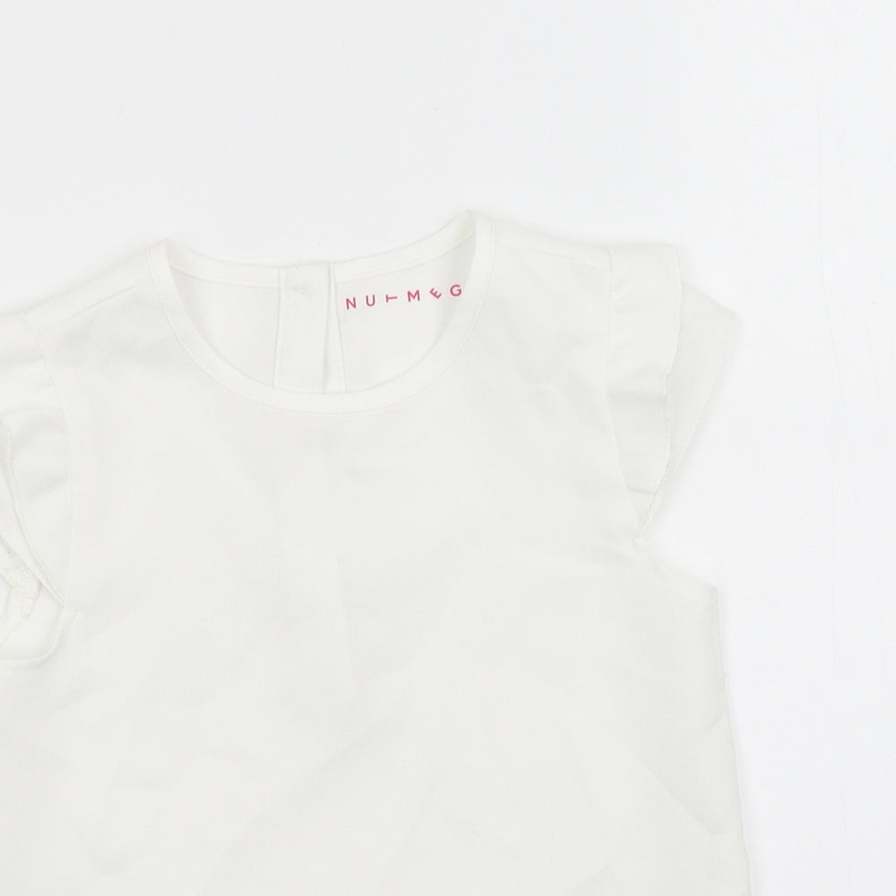 Nutmeg Girls White   Basic Blouse Size 7-8 Years