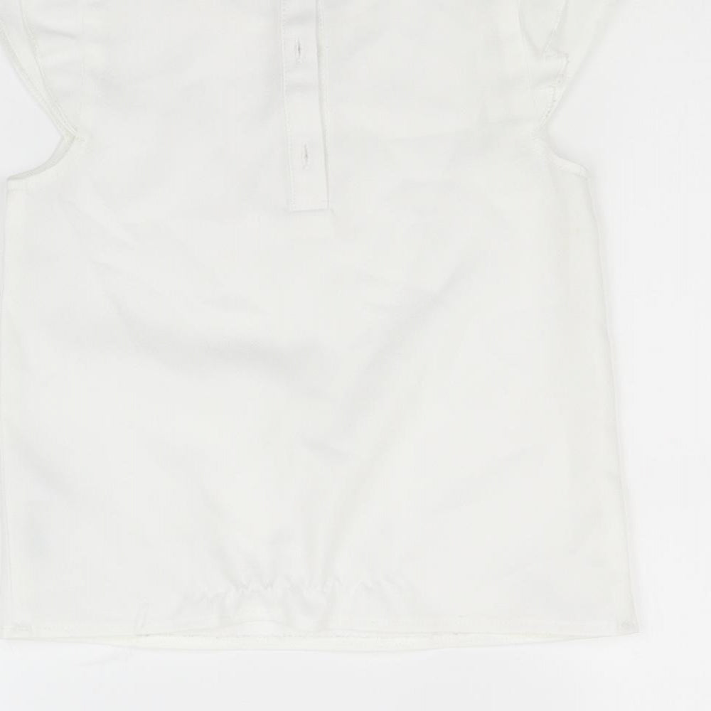 Nutmeg Girls White   Basic Blouse Size 7-8 Years