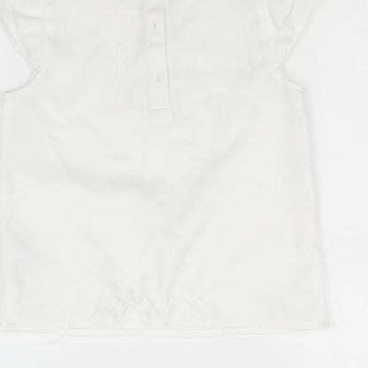 Nutmeg Girls White   Basic Blouse Size 7-8 Years