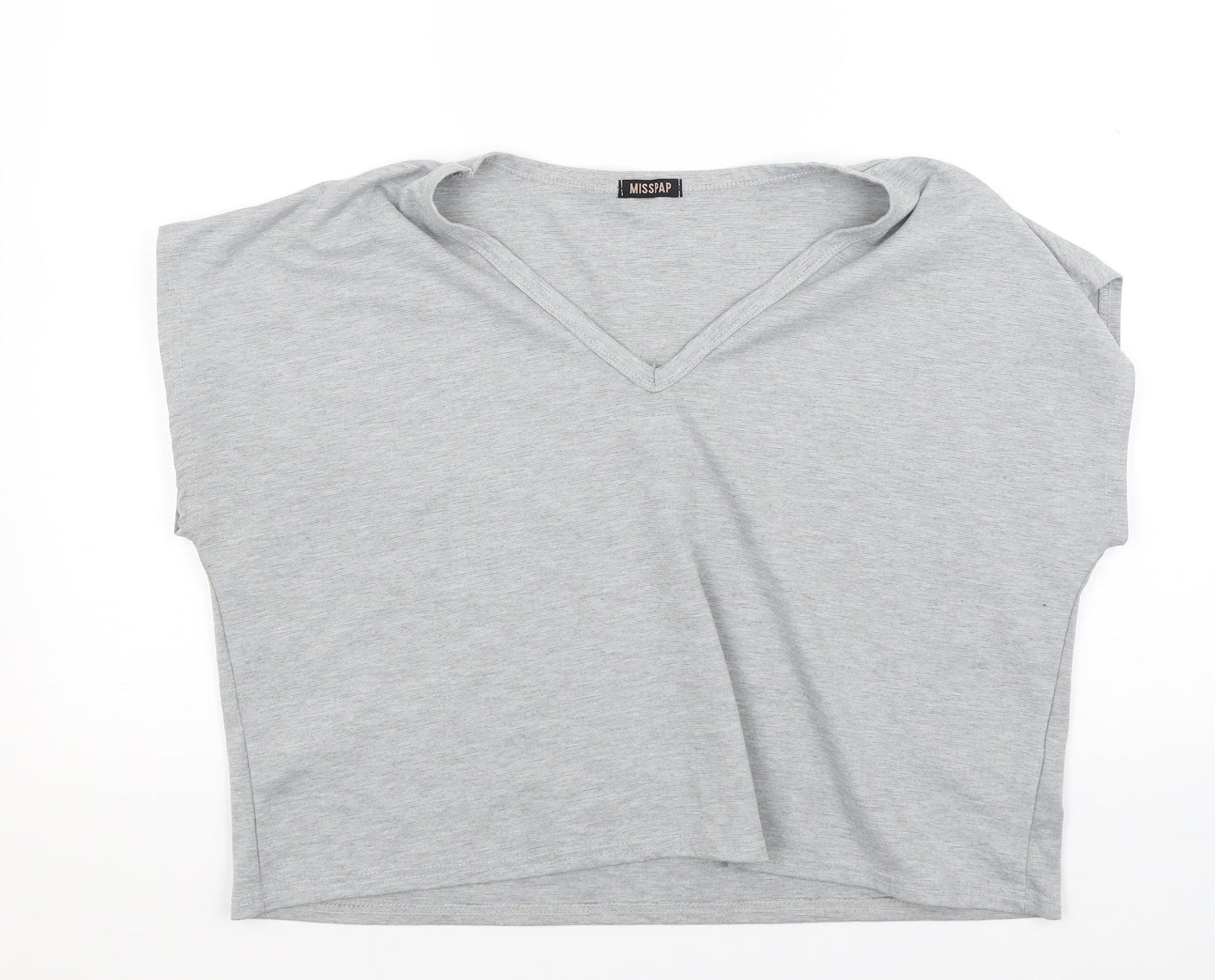 Womens UK Size M Misspap Grey Basic T-Shirt