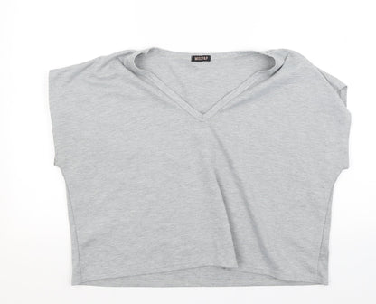 Womens UK Size M Misspap Grey Basic T-Shirt