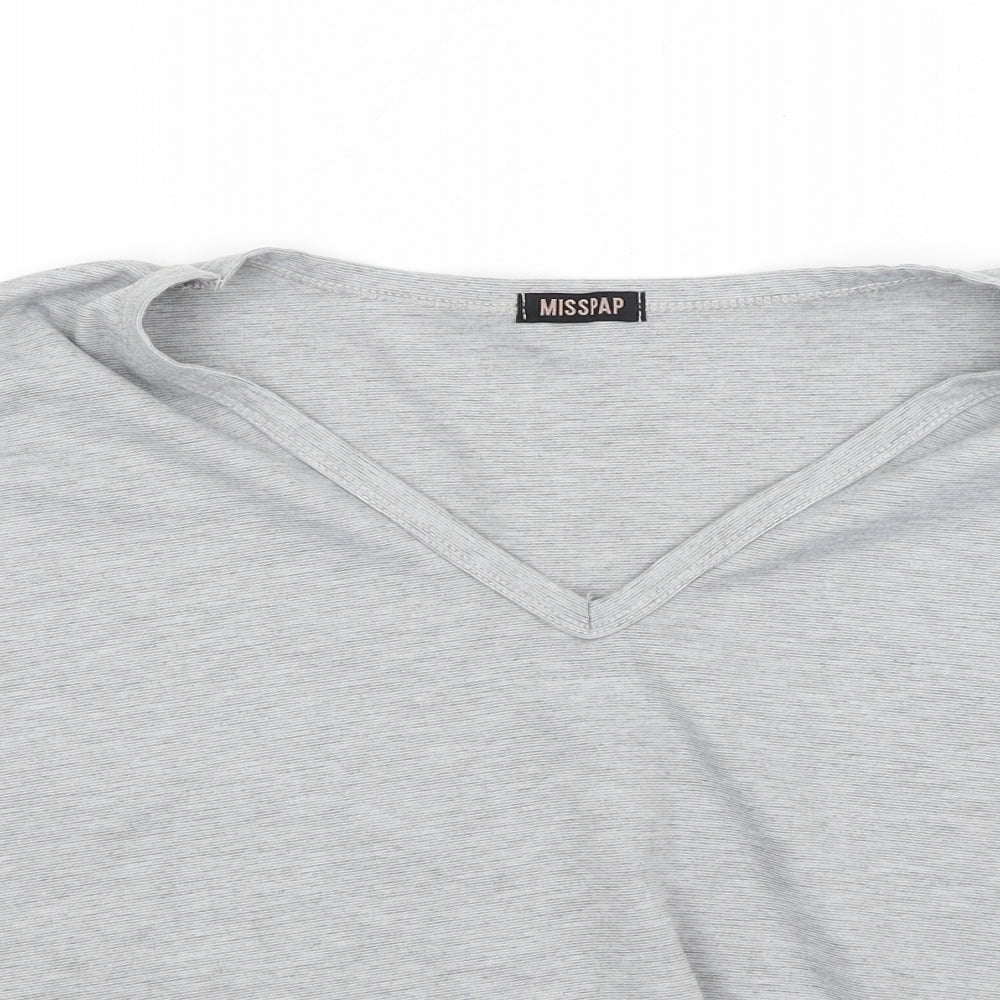 Womens UK Size M Misspap Grey Basic T-Shirt