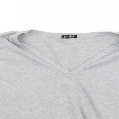 Womens UK Size M Misspap Grey Basic T-Shirt