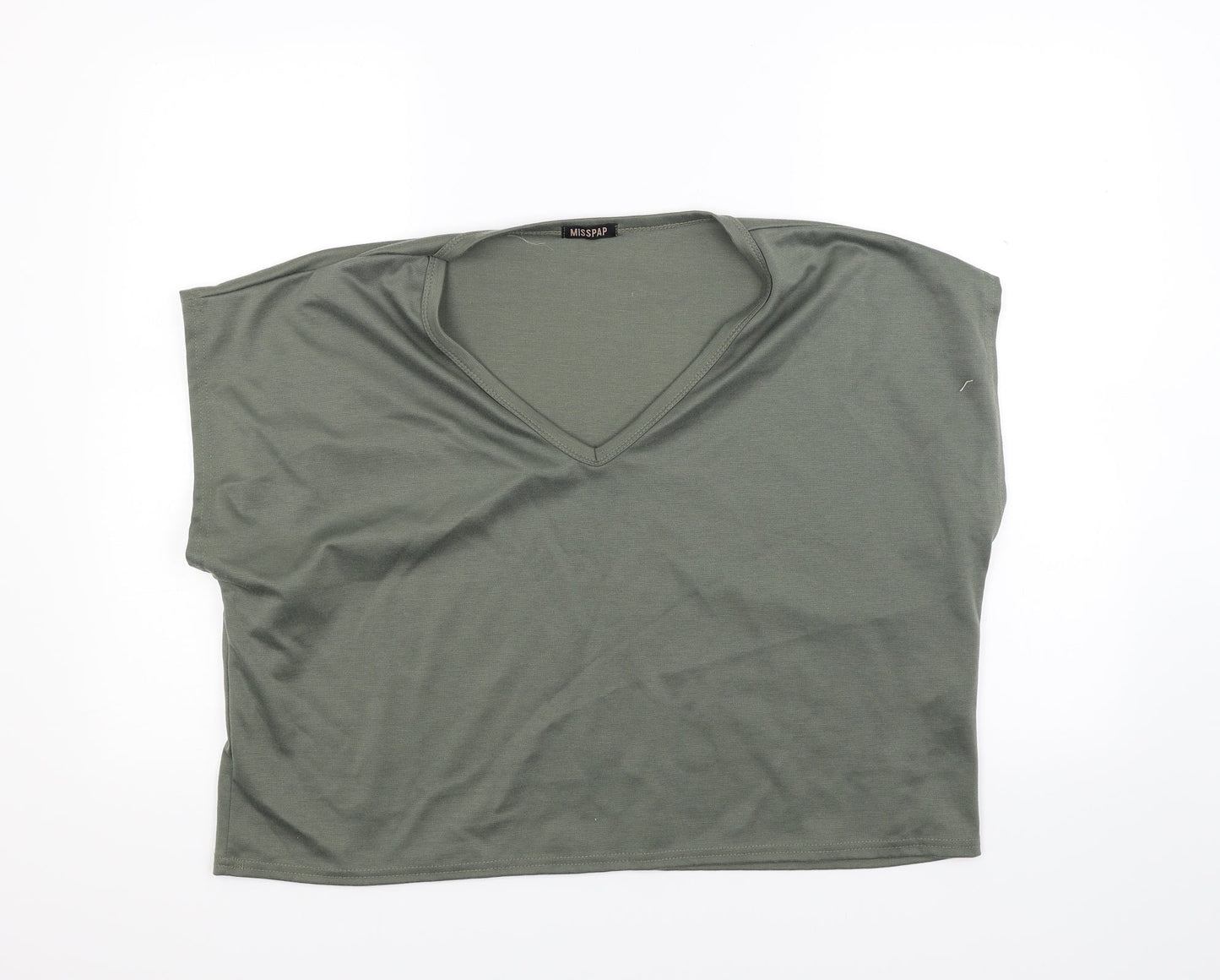 Womens UK Size M Misspap Green Basic Tank