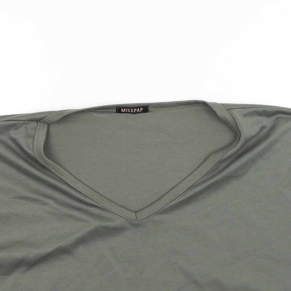 Womens UK Size M Misspap Green Basic Tank
