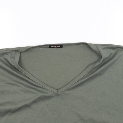 Womens UK Size M Misspap Green Basic Tank