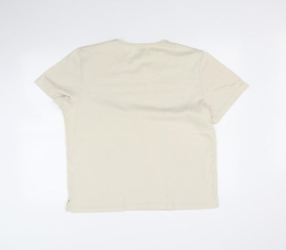 Womens UK Size L Fay Louise Beige Basic T-Shirt