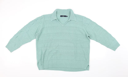 Isle of Cotton Womens Green   Pullover Jumper Size XL