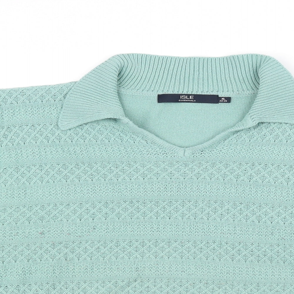 Isle of Cotton Womens Green   Pullover Jumper Size XL