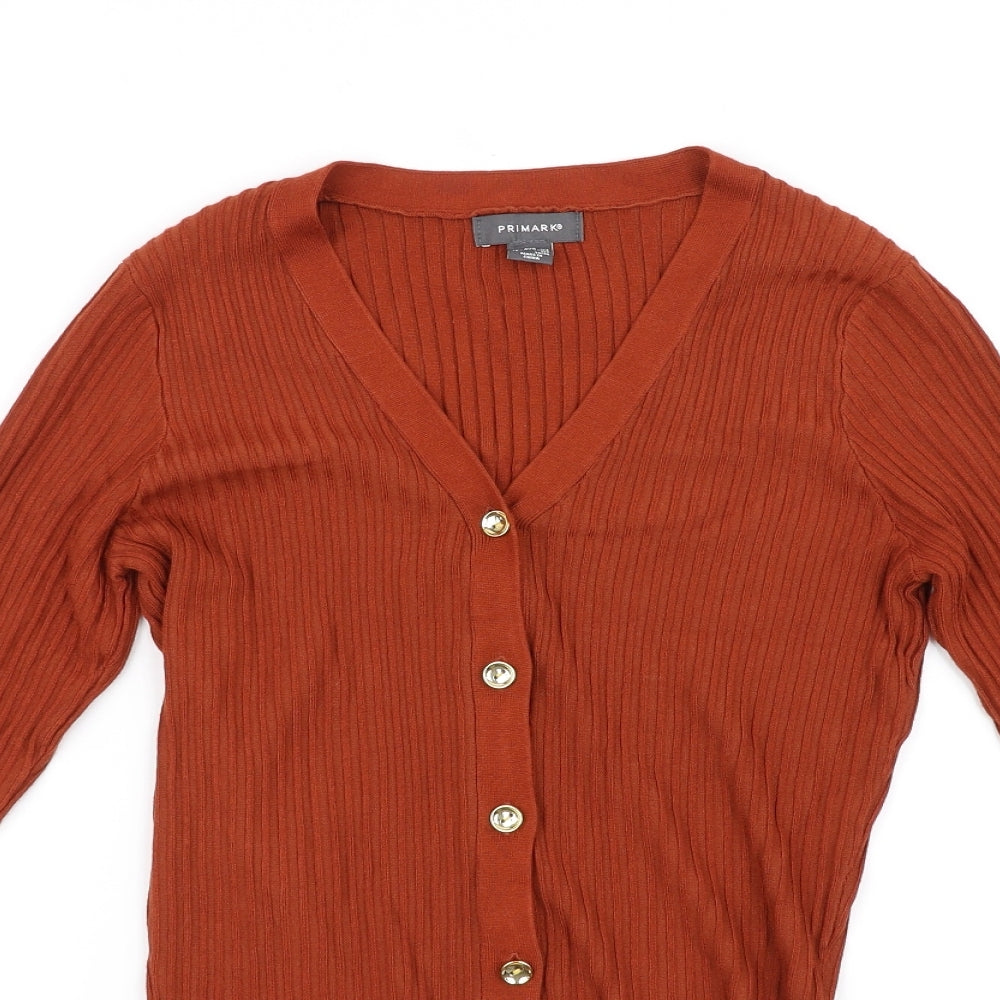 Primark Womens Orange   Basic T-Shirt Size XS  - xxs