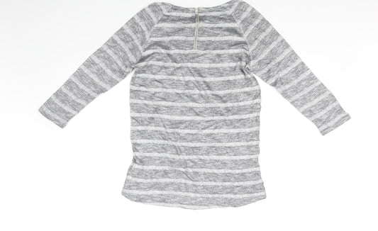 Womens UK Size S Oasis Grey Basic T-Shirt