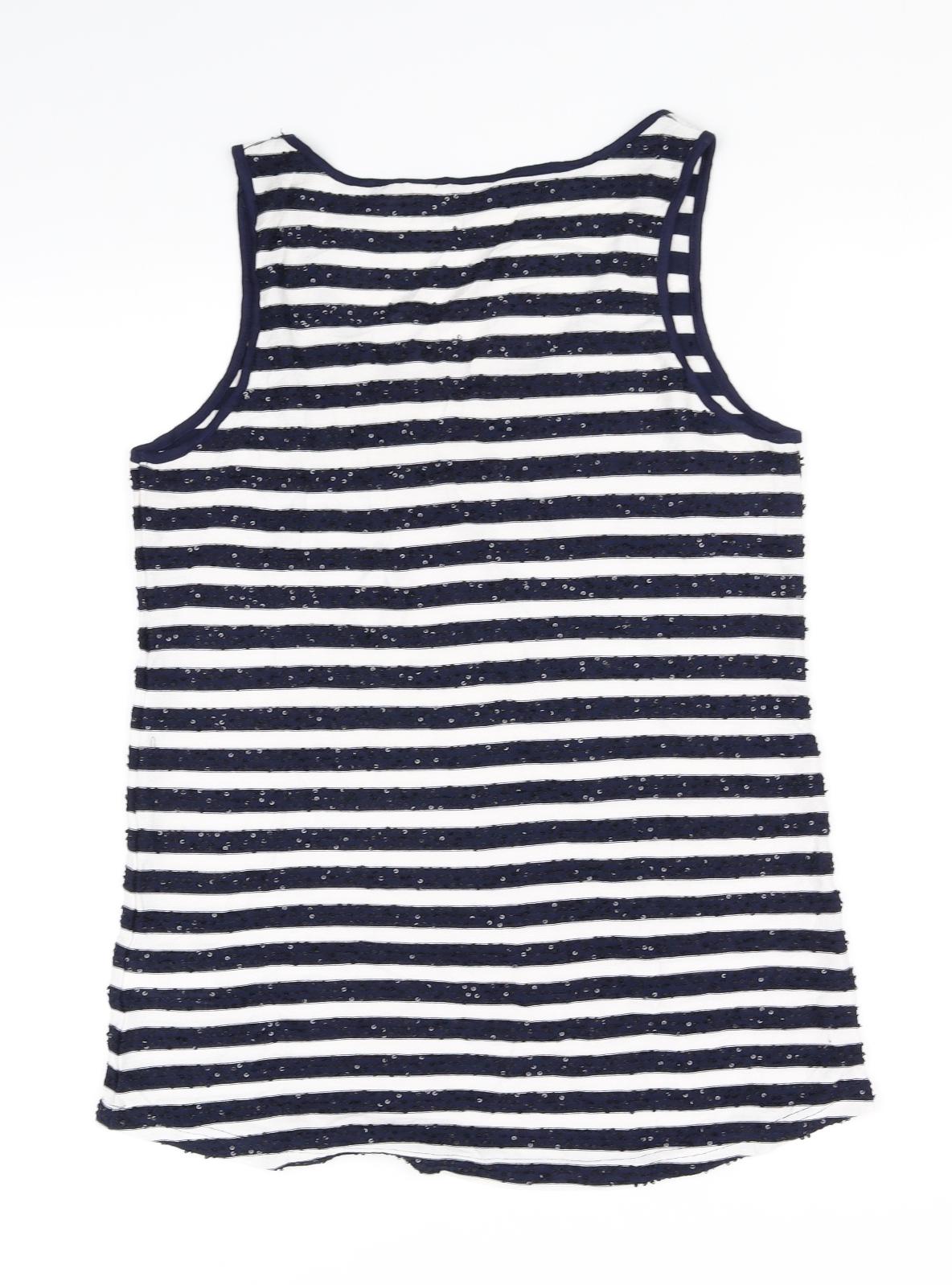 NEXT Womens Blue Striped  Pullover Jumper Size 12